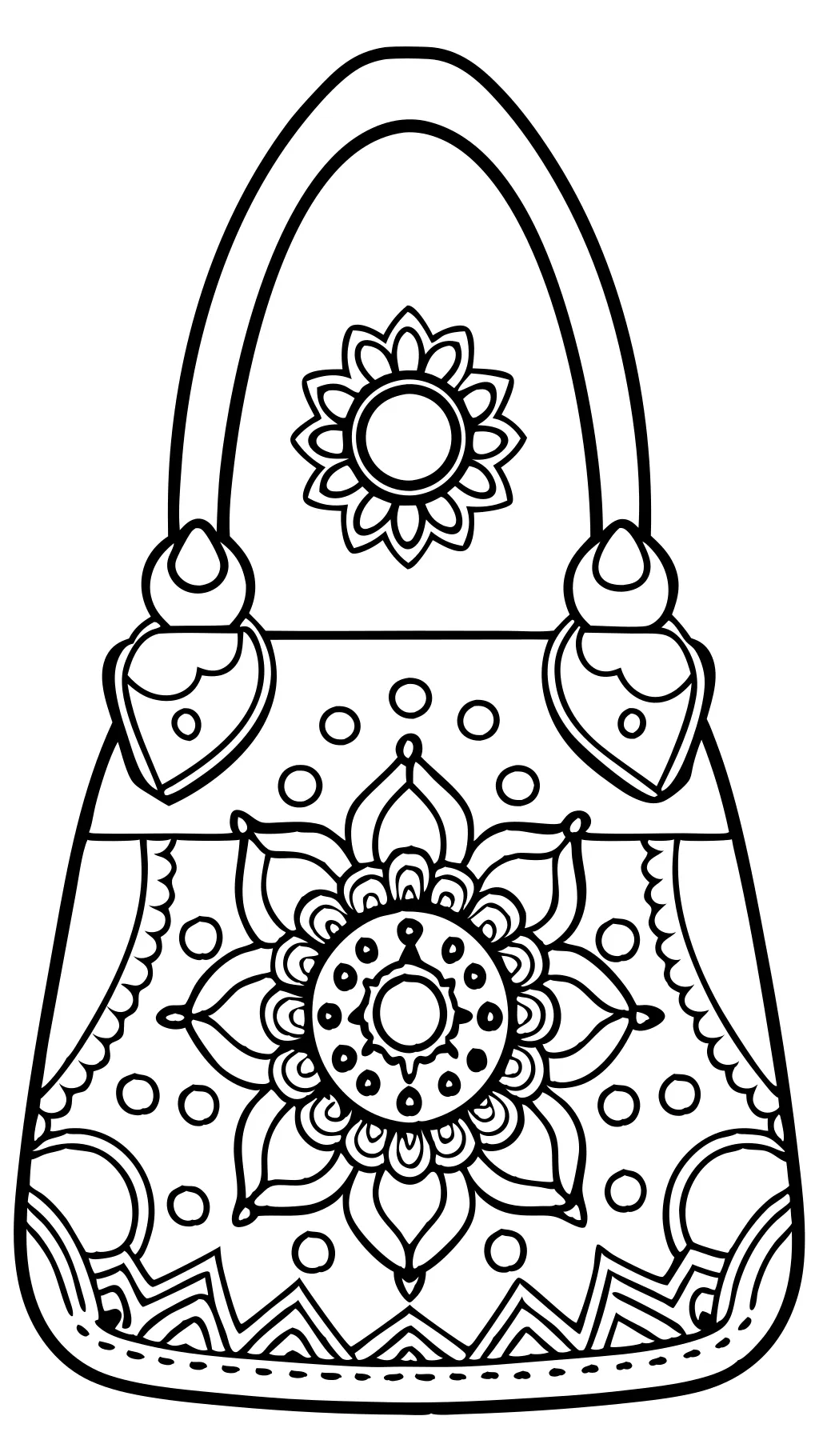 coloring page purse